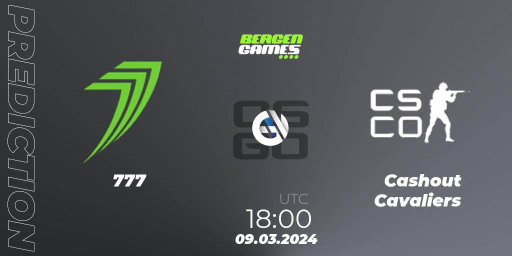777 vs Cashout Cavaliers: Match Prediction. 09.03.2024 at 18:00, Counter-Strike (CS2), Bergen Games 2024: Online Stage