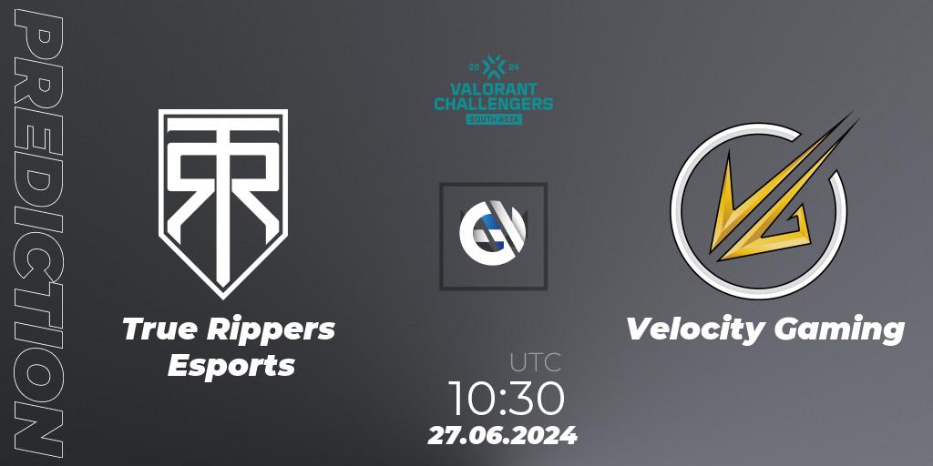 True Rippers Esports vs Velocity Gaming: Match Prediction. 27.06.2024 at 10:30, VALORANT, VALORANT Challengers 2024: South Asia - Split 2