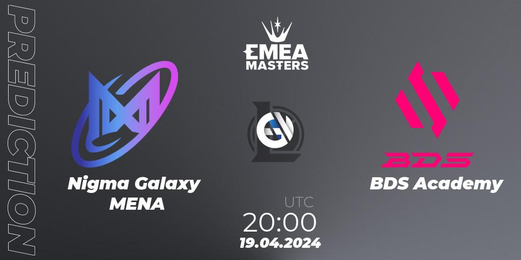 Nigma Galaxy MENA vs BDS Academy: Match Prediction. 19.04.24, LoL, EMEA Masters Spring 2024 - Group Stage