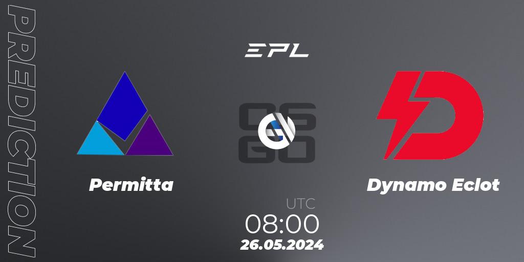 Permitta vs Dynamo Eclot: Match Prediction. 26.05.2024 at 08:00, Counter-Strike (CS2), European Pro League Season 16
