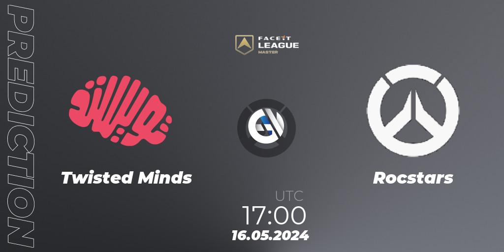 Twisted Minds vs Rocstars: Match Prediction. 16.05.2024 at 17:00, Overwatch, FACEIT League Season 1 - EMEA Master Road to EWC