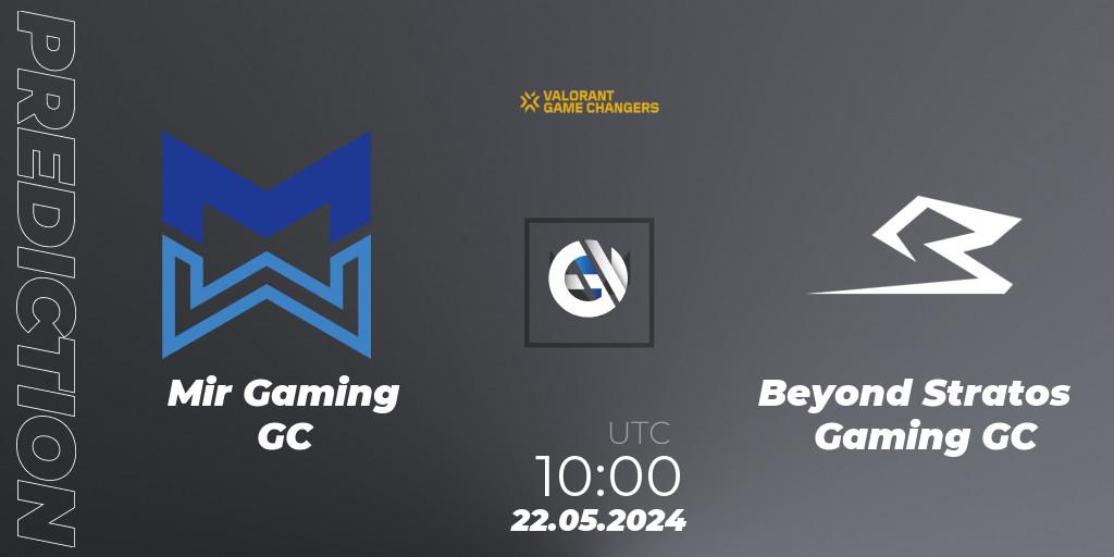 Mir Gaming GC vs Beyond Stratos Gaming GC: Match Prediction. 22.05.2024 at 10:00, VALORANT, VCT 2024: Game Changers Korea Stage 1