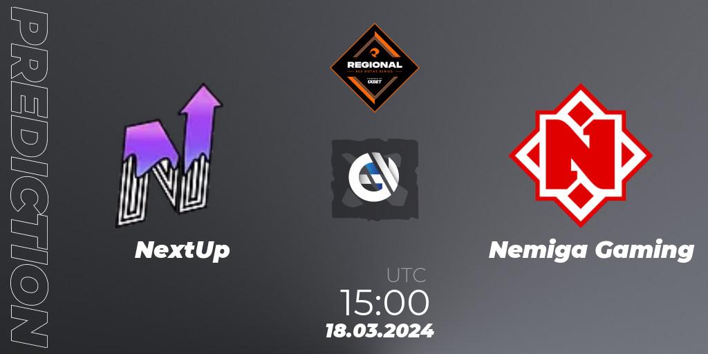 NextUp vs Nemiga Gaming: Match Prediction. 27.03.24, Dota 2, RES Regional Series: EU #1