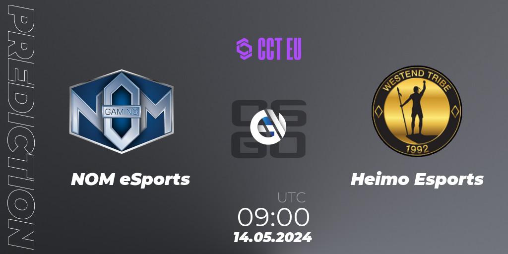 NOM eSports vs Heimo Esports: Match Prediction. 14.05.2024 at 09:00, Counter-Strike (CS2), CCT Season 2 Europe Series 4 Closed Qualifier