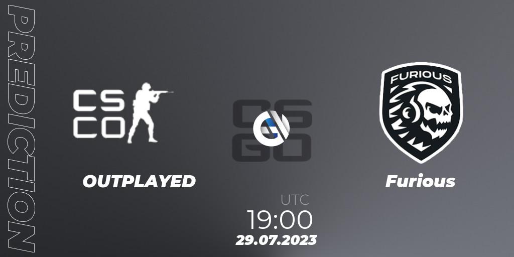 OUTPLAYED vs Furious: Match Prediction. 29.07.2023 at 21:00, Counter-Strike (CS2), AGS CUP 2023: Open Qualififer #1