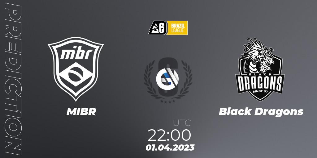 MIBR vs Black Dragons: Match Prediction. 01.04.23, Rainbow Six, Brazil League 2023 - Stage 1
