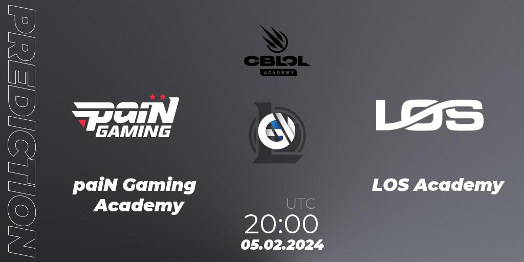 paiN Gaming Academy vs LOS Academy: Match Prediction. 05.02.2024 at 20:00, LoL, CBLOL Academy Split 1 2024