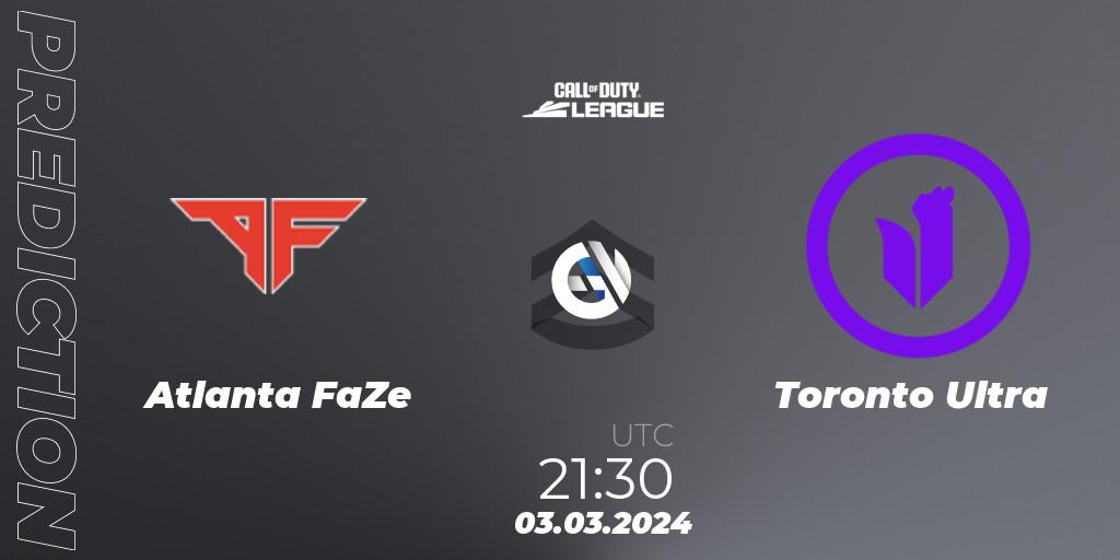 Atlanta FaZe vs Toronto Ultra: Match Prediction. 03.03.2024 at 21:30, Call of Duty, Call of Duty League 2024: Stage 2 Major Qualifiers