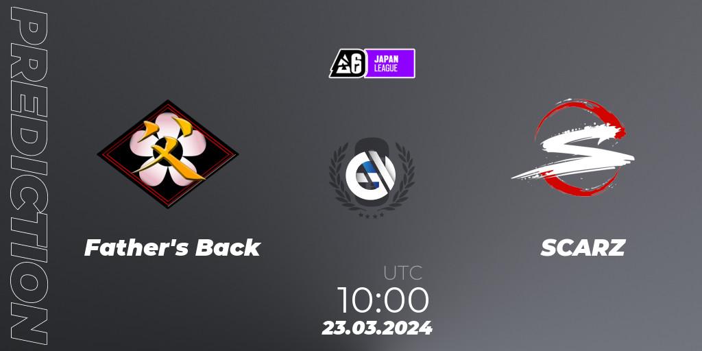Father's Back vs SCARZ: Match Prediction. 23.03.2024 at 10:00, Rainbow Six, Japan League 2024 - Stage 1