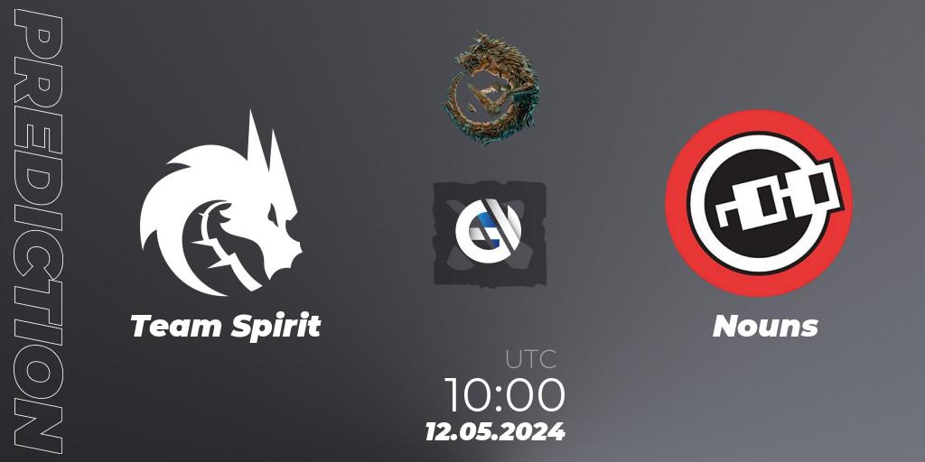 Team Spirit vs Nouns: Match Prediction. 12.05.24, Dota 2, PGL Wallachia Season 1 - Group Stage