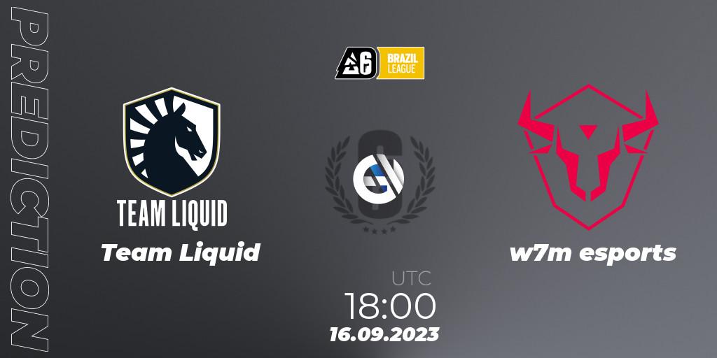 Team Liquid vs w7m esports: Match Prediction. 16.09.2023 at 18:00, Rainbow Six, Brazil League 2023 - Stage 2