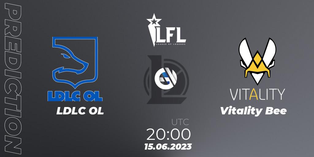 LDLC OL vs Vitality Bee: Match Prediction. 15.06.2023 at 20:00, LoL, LFL Summer 2023 - Group Stage