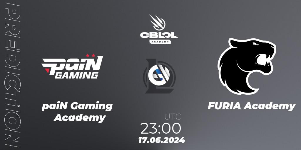 paiN Gaming Academy vs FURIA Academy: Match Prediction. 17.06.2024 at 23:00, LoL, CBLOL Academy 2024
