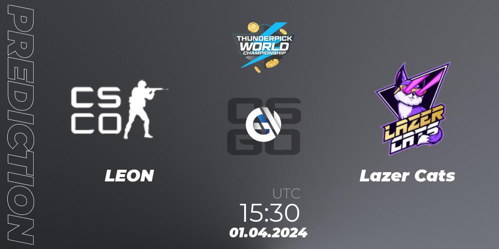 LEON vs Lazer Cats: Match Prediction. 01.04.2024 at 15:30, Counter-Strike (CS2), Thunderpick World Championship 2024 Finals