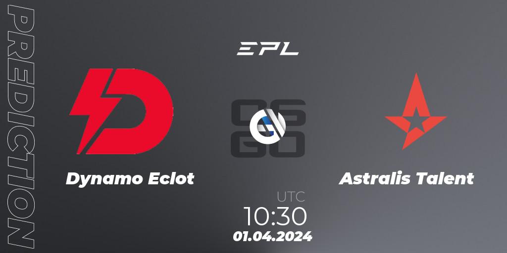Dynamo Eclot vs Astralis Talent: Match Prediction. 01.04.2024 at 11:00, Counter-Strike (CS2), European Pro League Season 16: Division 2