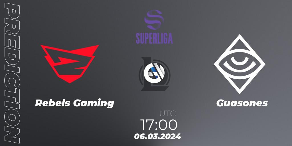 Rebels Gaming vs Guasones: Match Prediction. 06.03.2024 at 17:00, LoL, Superliga Spring 2024 - Group Stage