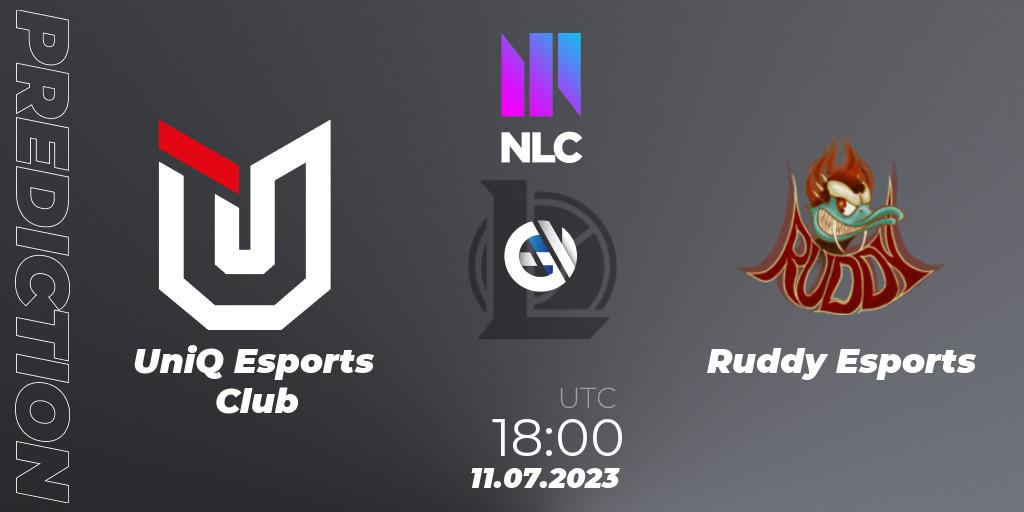UniQ Esports Club vs Ruddy Esports: Match Prediction. 11.07.23, LoL, NLC Summer 2023 - Group Stage