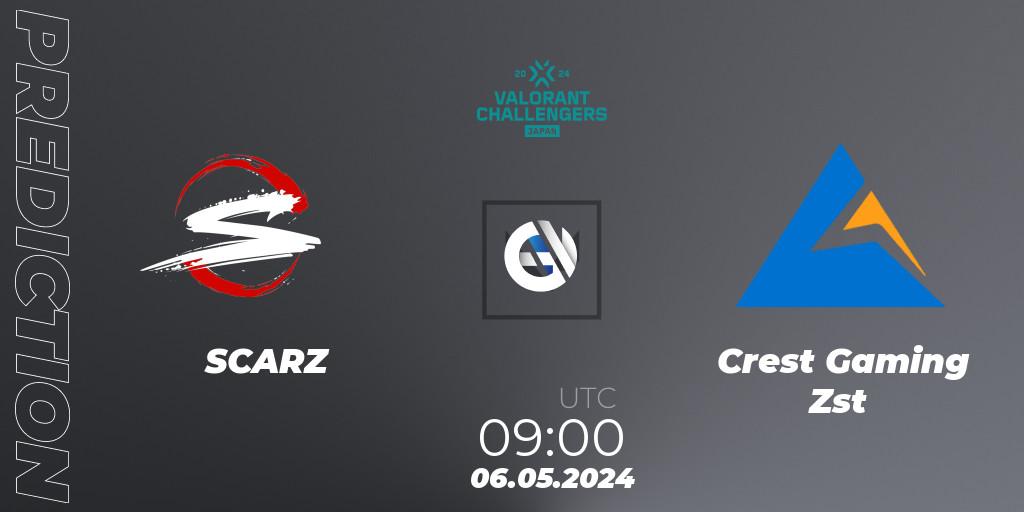 SCARZ vs Crest Gaming Zst: Match Prediction. 06.05.2024 at 09:00, VALORANT, VALORANT Challengers Japan 2024: Split 2 Advance Stage
