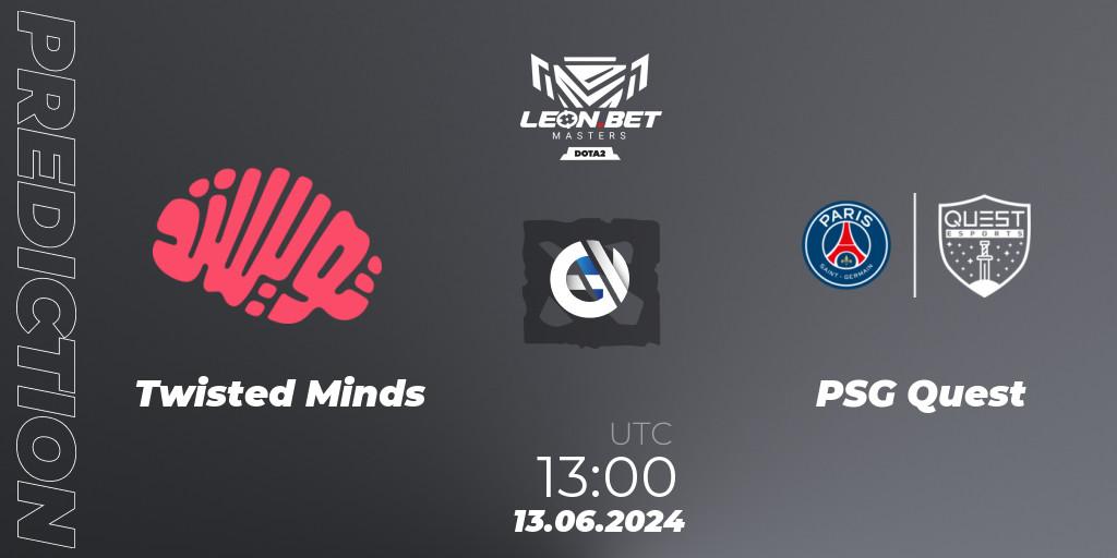 Twisted Minds vs PSG Quest: Match Prediction. 13.06.2024 at 13:00, Dota 2, Leon Masters #1