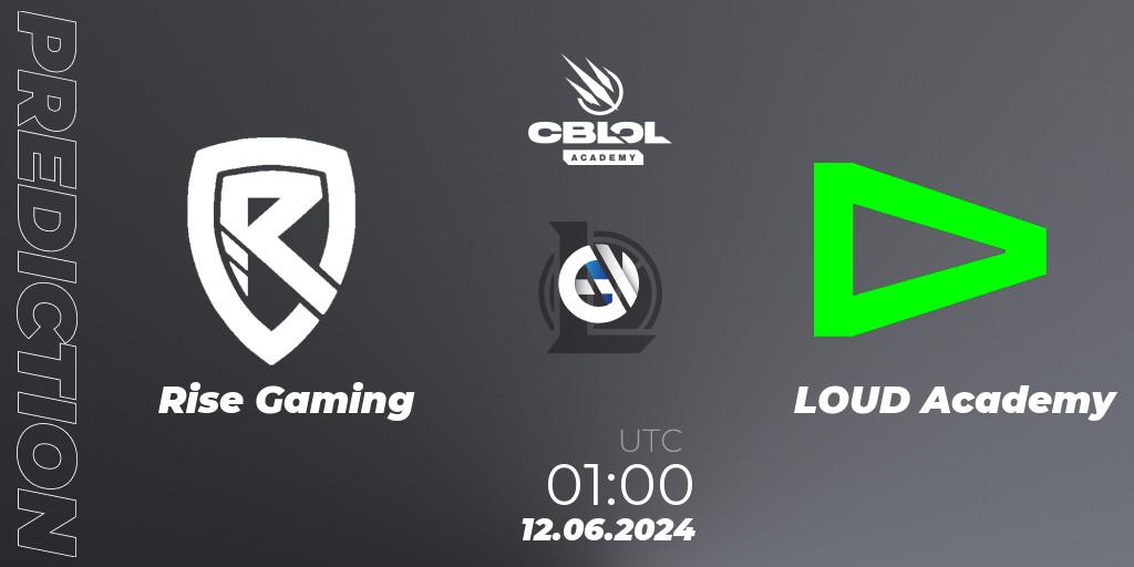 Rise Gaming vs LOUD Academy: Match Prediction. 12.06.2024 at 01:00, LoL, CBLOL Academy 2024