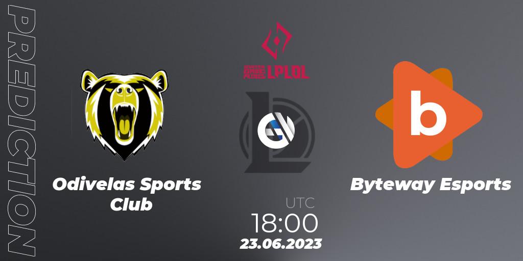Odivelas Sports Club vs Byteway Esports: Match Prediction. 23.06.2023 at 18:00, LoL, LPLOL Split 2 2023 - Group Stage