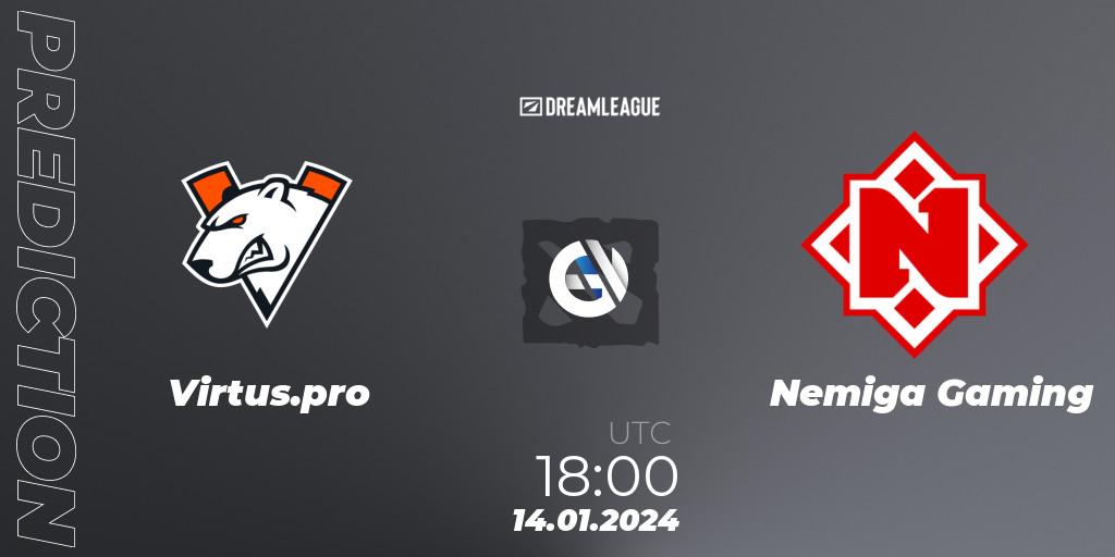 Virtus.pro vs Nemiga Gaming: Match Prediction. 14.01.24, Dota 2, DreamLeague Season 22: Eastern Europe Closed Qualifier