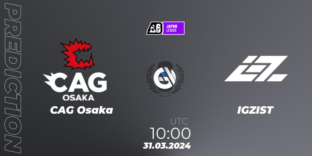 CAG Osaka vs IGZIST: Match Prediction. 31.03.24, Rainbow Six, Japan League 2024 - Stage 1