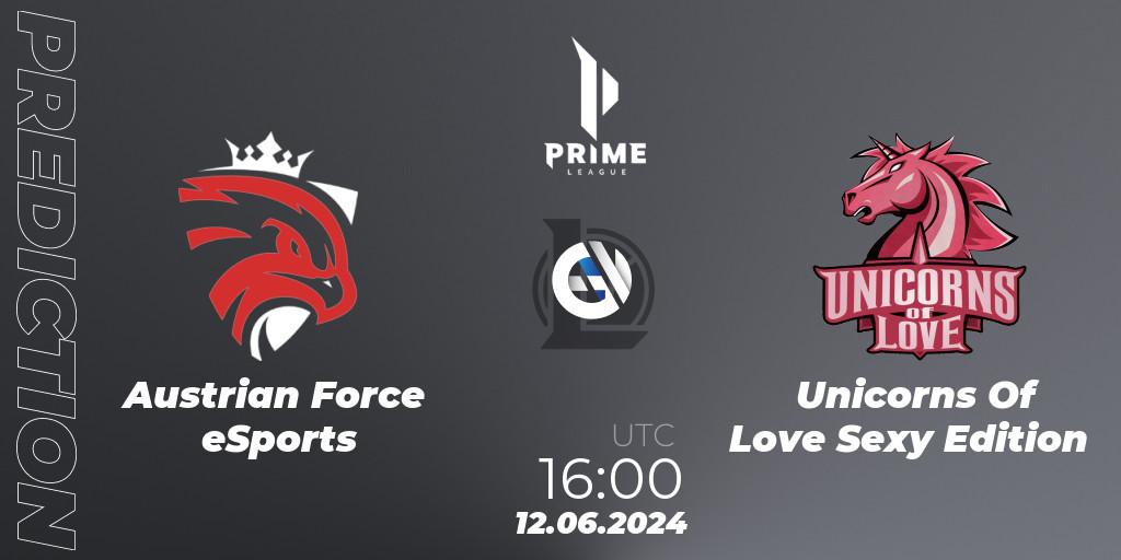 Austrian Force eSports vs Unicorns Of Love Sexy Edition: Match Prediction. 12.06.2024 at 17:00, LoL, Prime League Summer 2024