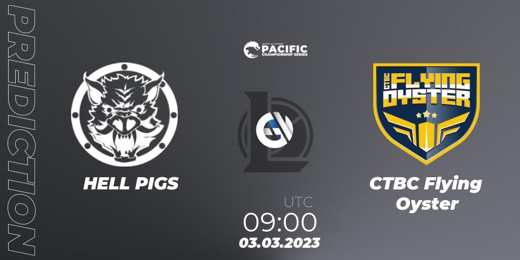 HELL PIGS vs CTBC Flying Oyster: Match Prediction. 03.03.2023 at 09:00, LoL, PCS Spring 2023 - Group Stage