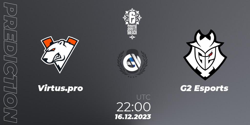 Virtus.pro vs G2 Esports: Match Prediction. 16.12.2023 at 22:00, Rainbow Six, R6 South Breach - BLAST R6 Europe Qualifier