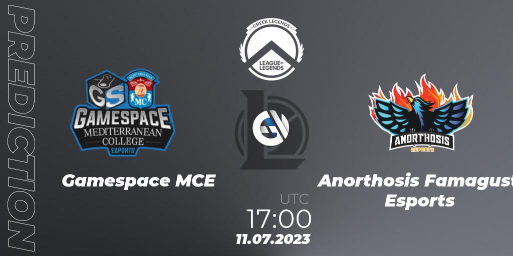 Gamespace MCE vs Anorthosis Famagusta Esports: Match Prediction. 11.07.2023 at 17:00, LoL, Greek Legends League Summer 2023