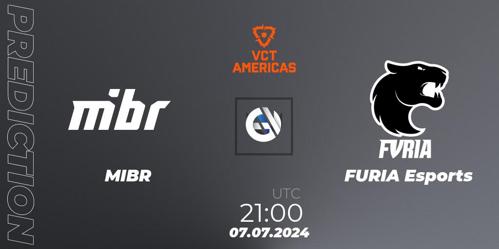 MIBR vs FURIA Esports: Match Prediction. 07.07.2024 at 21:00, VALORANT, VALORANT Champions Tour 2024: Americas League - Stage 2 - Group Stage