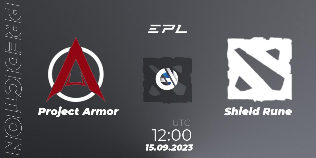 Project Armor vs Shield Rune: Match Prediction. 15.09.2023 at 12:00, Dota 2, European Pro League Season 12