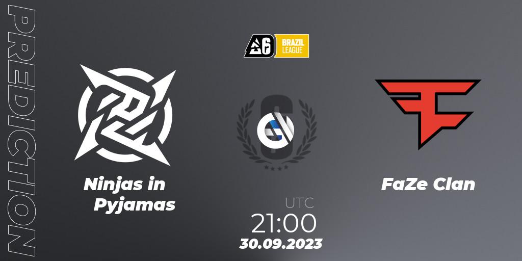 Ninjas in Pyjamas vs FaZe Clan: Match Prediction. 30.09.23, Rainbow Six, Brazil League 2023 - Stage 2
