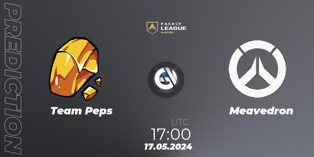 Team Peps vs Meavedron: Match Prediction. 17.05.2024 at 17:00, Overwatch, FACEIT League Season 1 - EMEA Master Road to EWC