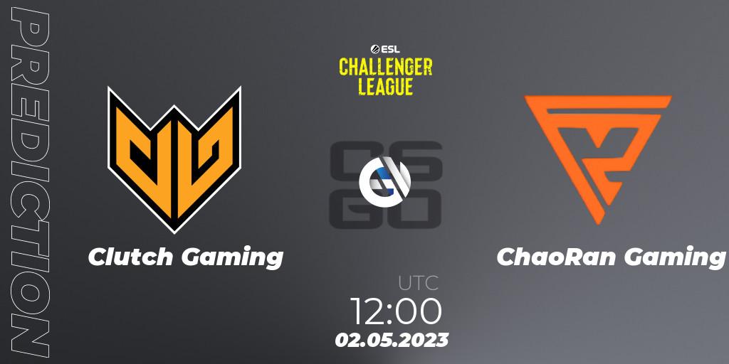 Clutch Gaming vs ChaoRan Gaming: Match Prediction. 02.05.2023 at 12:00, Counter-Strike (CS2), ESL Challenger League Season 45: Asia-Pacific