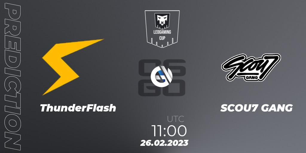 ThunderFlash vs SCOU7 GANG: Match Prediction. 26.02.2023 at 11:00, Counter-Strike (CS2), Leo Gaming Cup