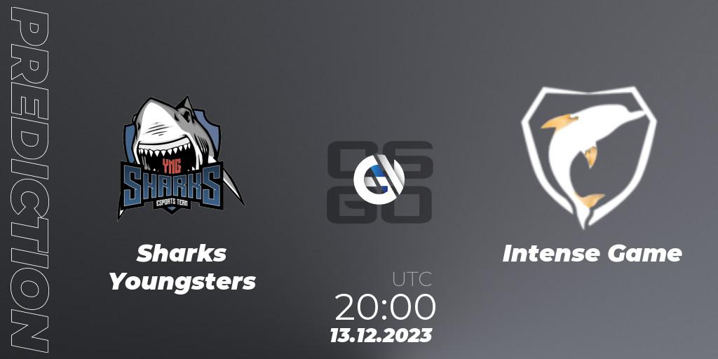 Sharks Youngsters vs Intense Game: Match Prediction. 13.12.2023 at 20:00, Counter-Strike (CS2), Gamers Club Liga Série A: December 2023