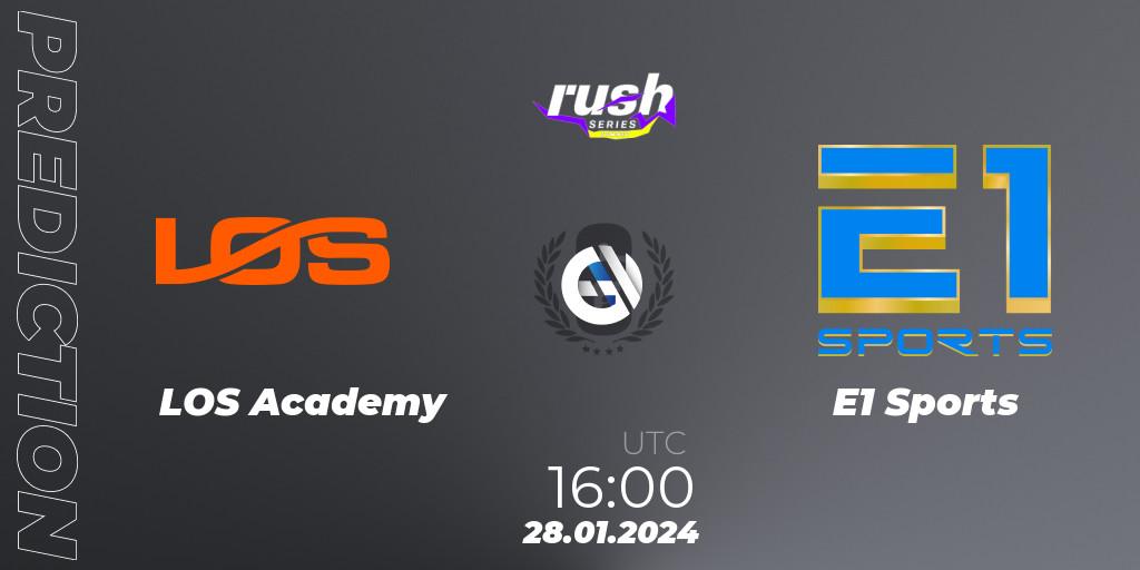 LOS Academy vs E1 Sports: Match Prediction. 28.01.2024 at 16:00, Rainbow Six, RUSH SERIES Summer