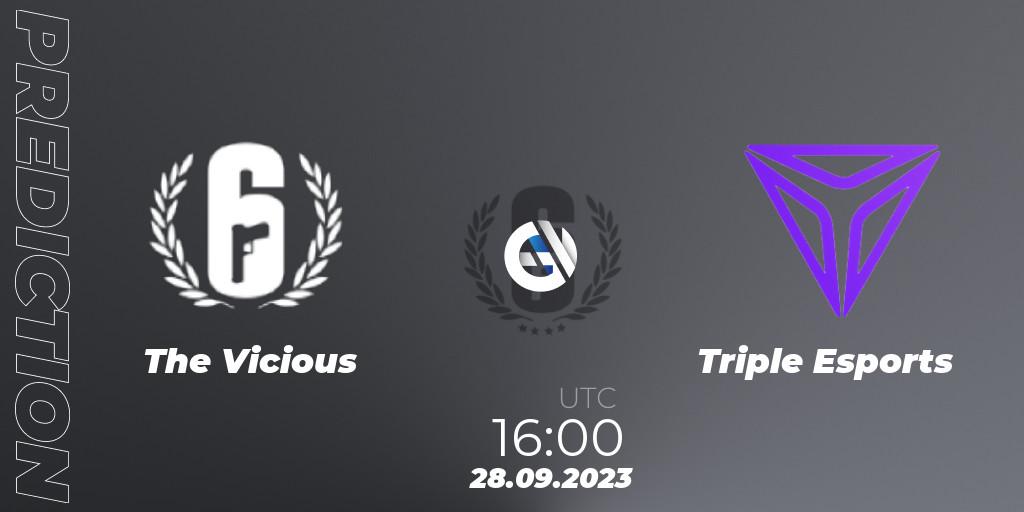 The Vicious vs Triple Esports: Match Prediction. 28.09.2023 at 16:00, Rainbow Six, Saudi eLeague 2023 - Stage 2