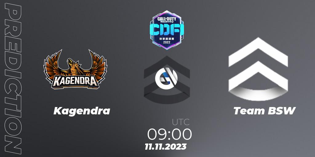 Kagendra vs Team BSW: Match Prediction. 11.11.2023 at 09:15, Call of Duty, CODM Fall Invitational 2023