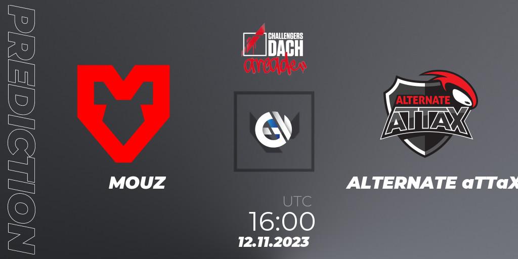 MOUZ vs ALTERNATE aTTaX: Match Prediction. 12.11.2023 at 16:00, VALORANT, VALORANT Challengers 2023 DACH: Arcade