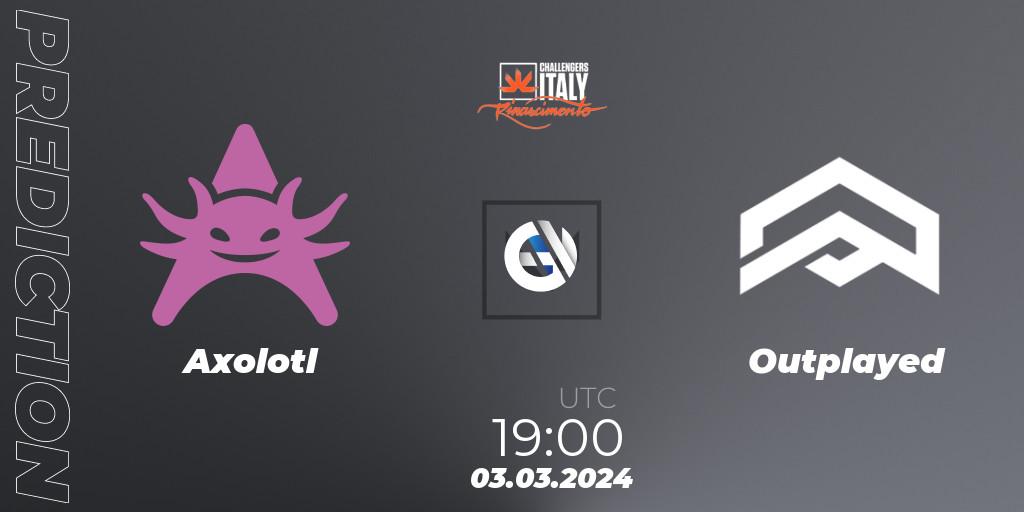 Axolotl vs Outplayed: Match Prediction. 03.03.24, VALORANT, VALORANT Challengers 2024 Italy: Rinascimento Split 1