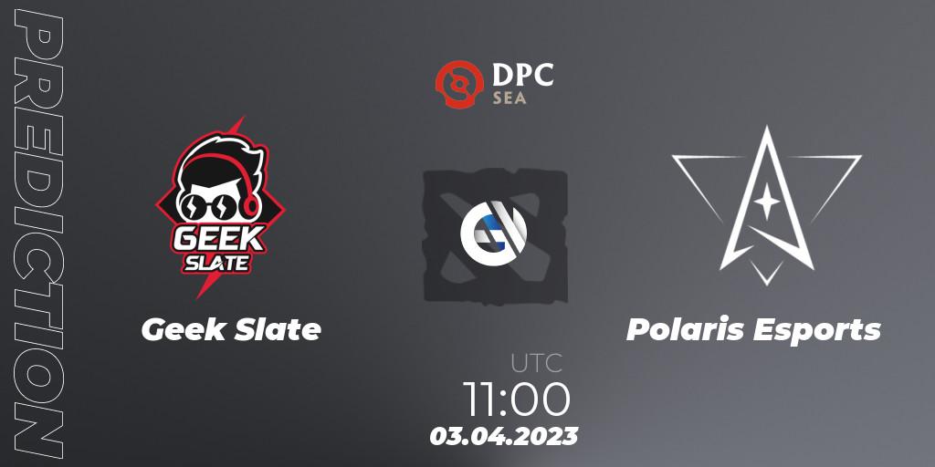 Geek Slate vs Polaris Esports: Match Prediction. 03.04.2023 at 11:00, Dota 2, DPC 2023 Tour 2: SEA Division I (Upper)