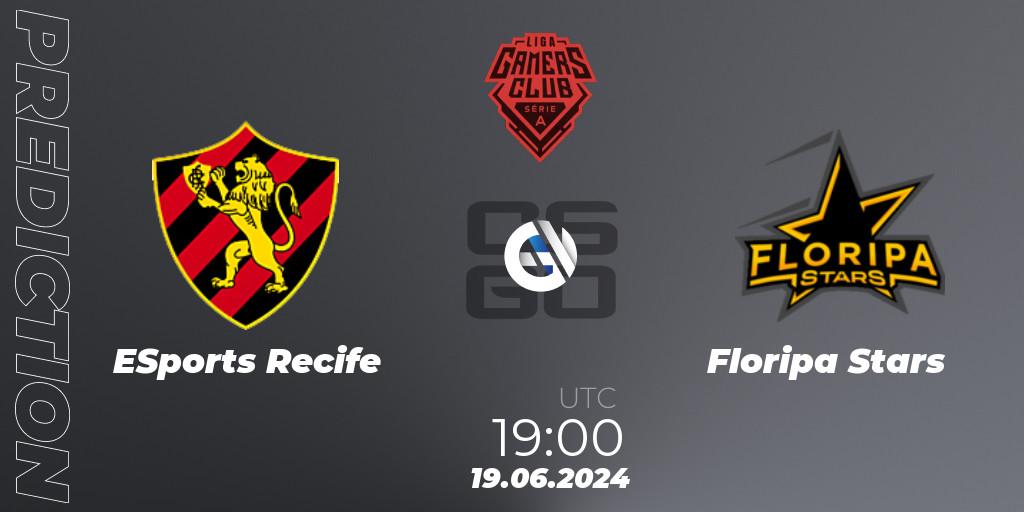ESports Recife vs Floripa Stars: Match Prediction. 19.06.2024 at 19:00, Counter-Strike (CS2), Gamers Club Liga Série A: June 2024