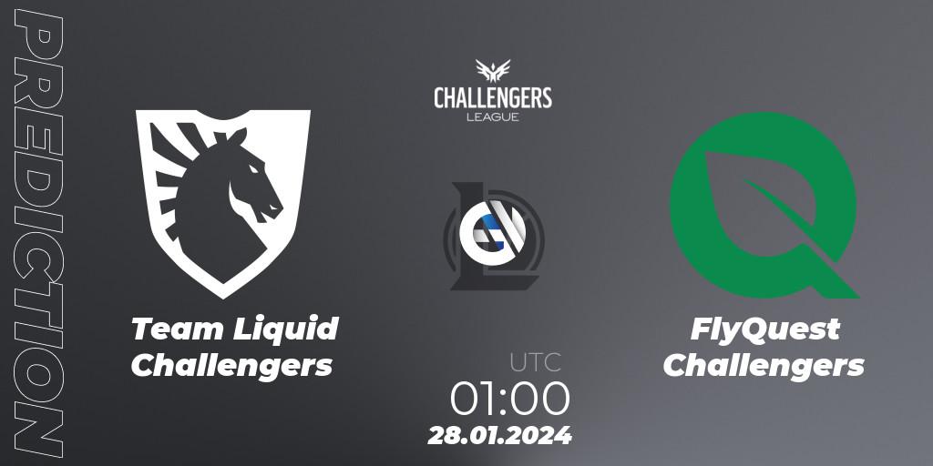 Team Liquid Challengers vs FlyQuest Challengers: Match Prediction. 28.01.24, LoL, NACL 2024 Spring - Group Stage