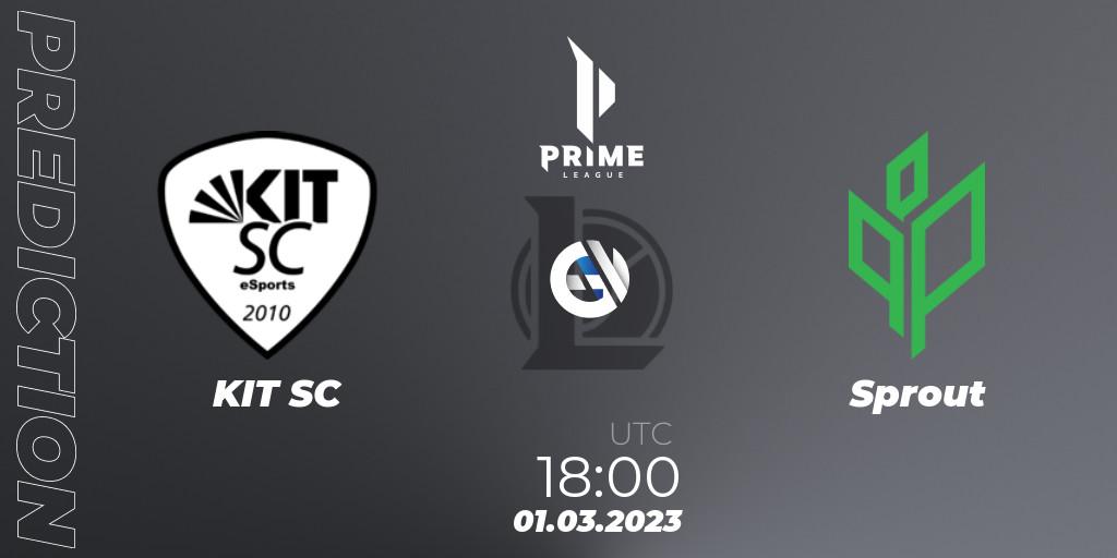 KIT SC vs Sprout: Match Prediction. 01.03.2023 at 18:00, LoL, Prime League 2nd Division Spring 2023 - Group Stage