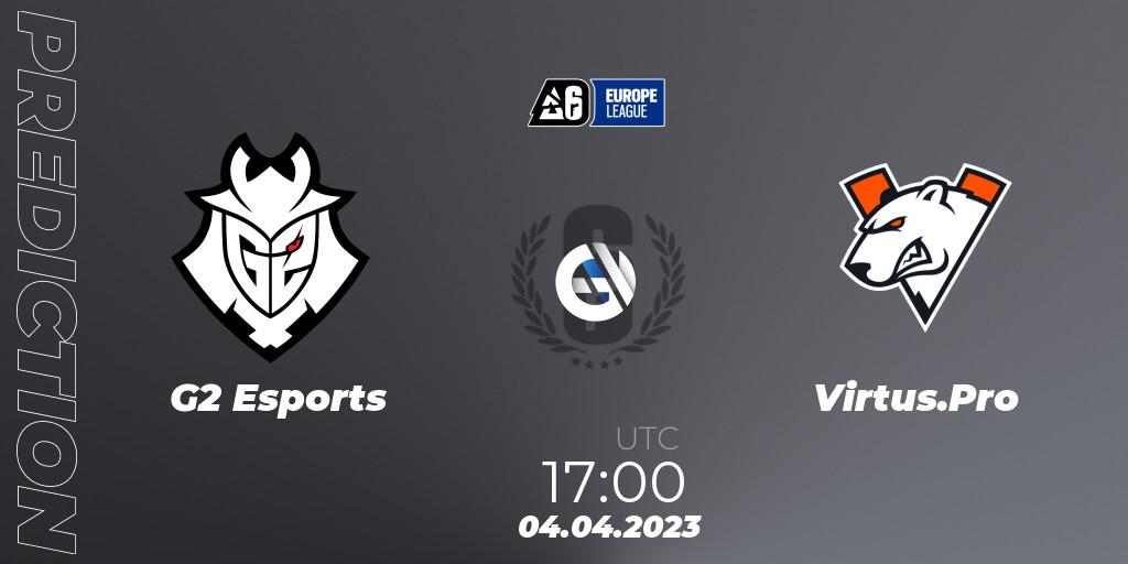 G2 Esports vs Virtus.Pro: Match Prediction. 07.04.2023 at 17:00, Rainbow Six, Europe League 2023 - Stage 1