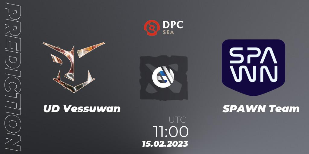UD Vessuwan vs SPAWN Team: Match Prediction. 15.02.2023 at 11:00, Dota 2, DPC 2022/2023 Winter Tour 1: SEA Division II (Lower)