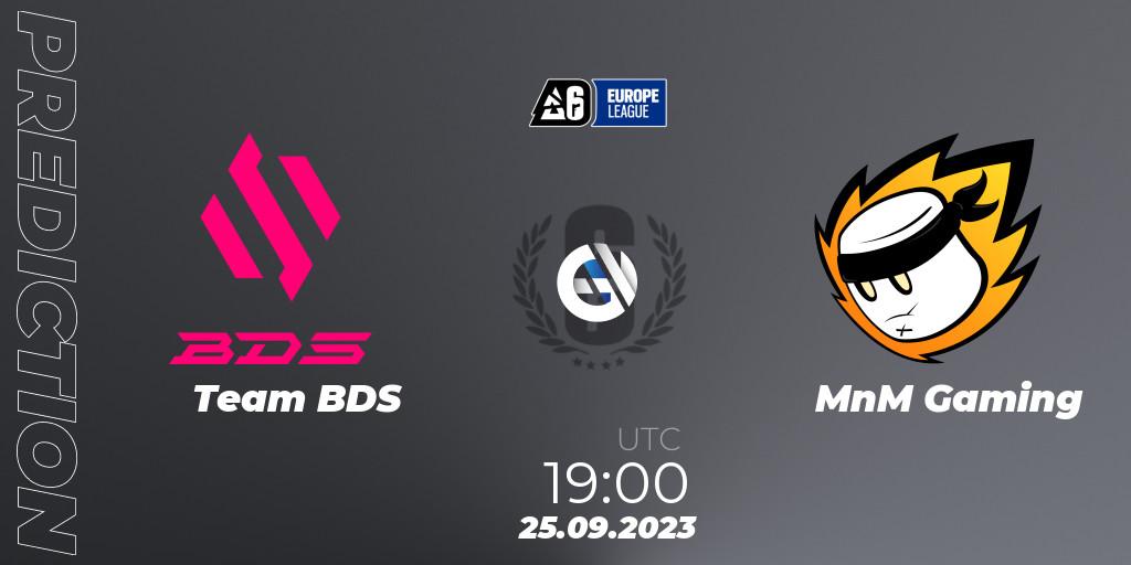 Team BDS vs MnM Gaming: Match Prediction. 25.09.23, Rainbow Six, Europe League 2023 - Stage 2